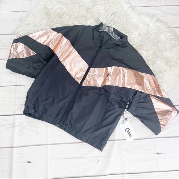 Ziya Women's Active Pink Shine Block Seamless Jacket Windbreaker Size XL - Picture 3 of 5